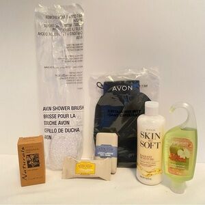 Avon Shower Brush/ Exfoliation Mitt/ Skin So Soft/ Naturals Shower Gel/ Soaps